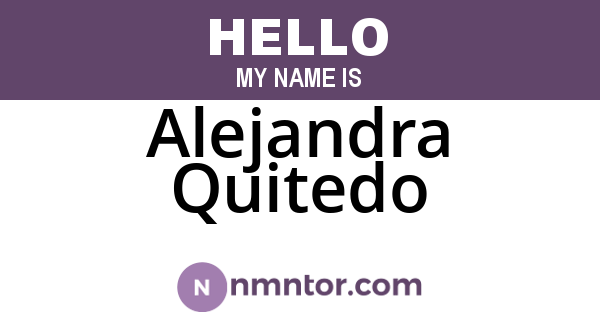Alejandra Quitedo