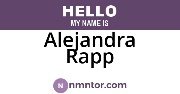 Alejandra Rapp