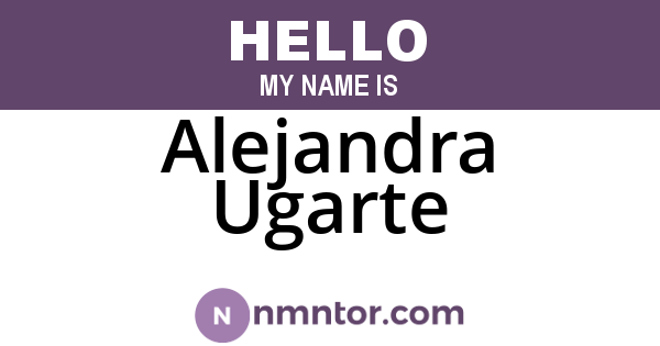 Alejandra Ugarte
