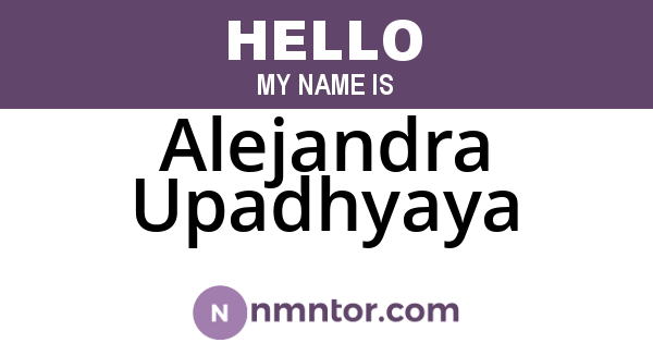 Alejandra Upadhyaya