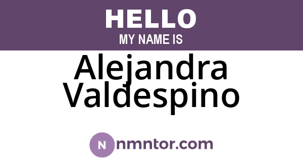 Alejandra Valdespino