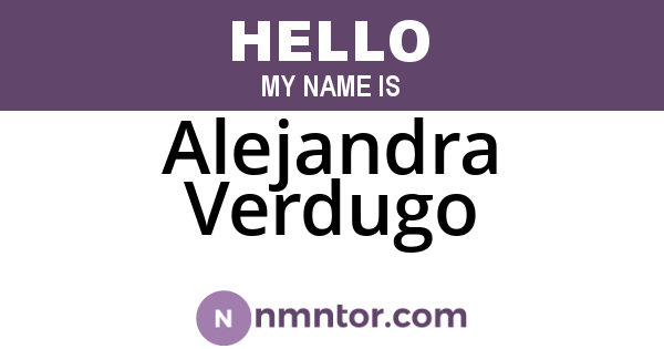 Alejandra Verdugo