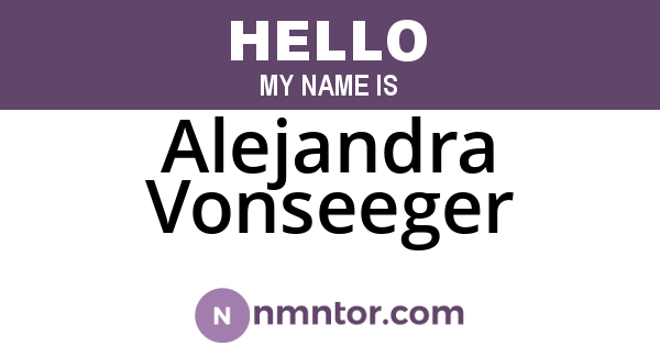 Alejandra Vonseeger
