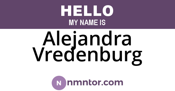 Alejandra Vredenburg