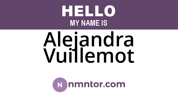 Alejandra Vuillemot