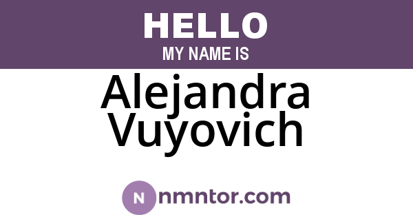 Alejandra Vuyovich