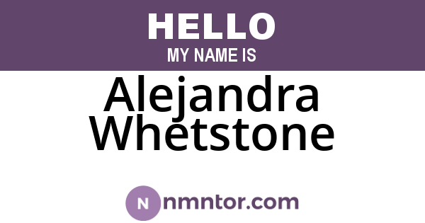 Alejandra Whetstone