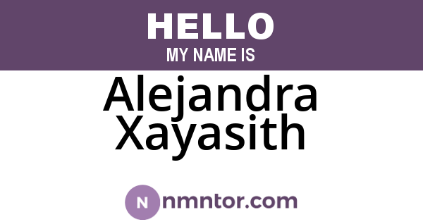 Alejandra Xayasith