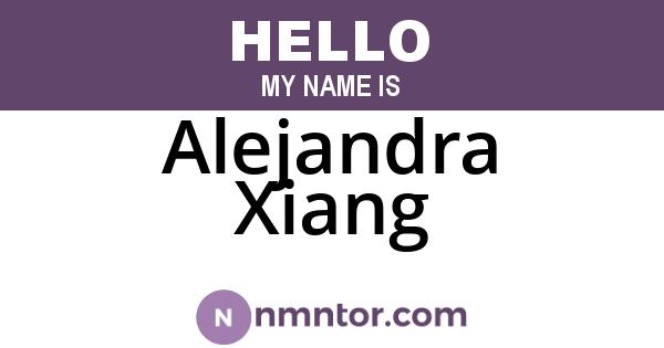 Alejandra Xiang