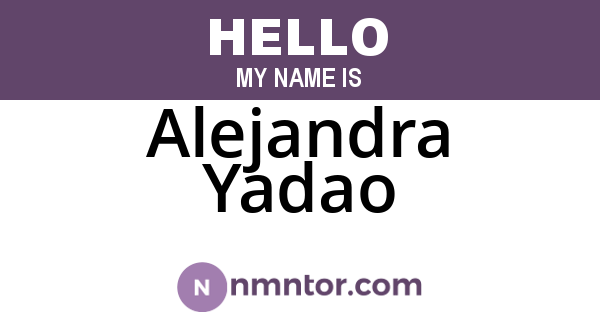 Alejandra Yadao