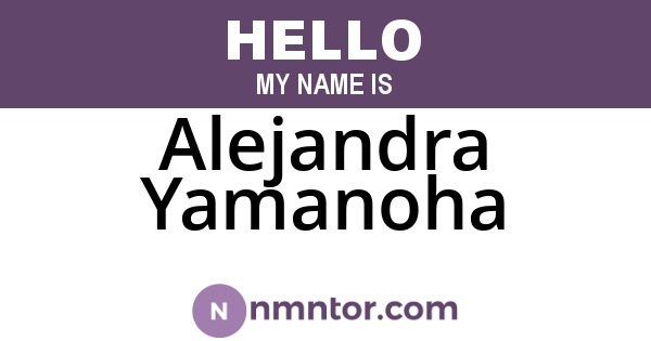Alejandra Yamanoha
