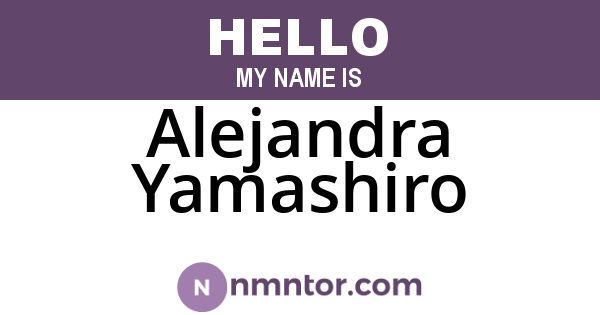 Alejandra Yamashiro