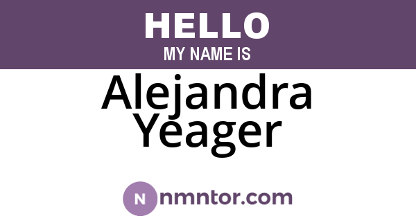 Alejandra Yeager