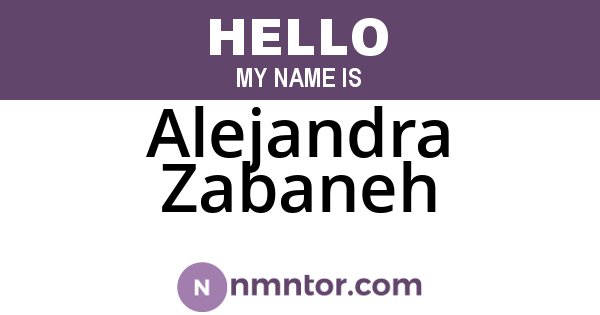 Alejandra Zabaneh