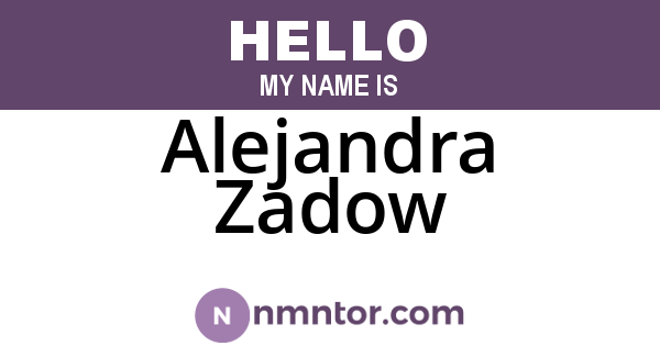 Alejandra Zadow