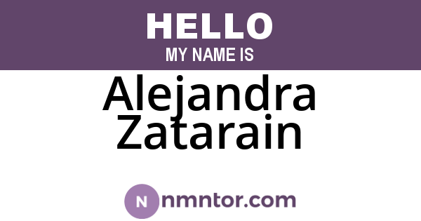Alejandra Zatarain