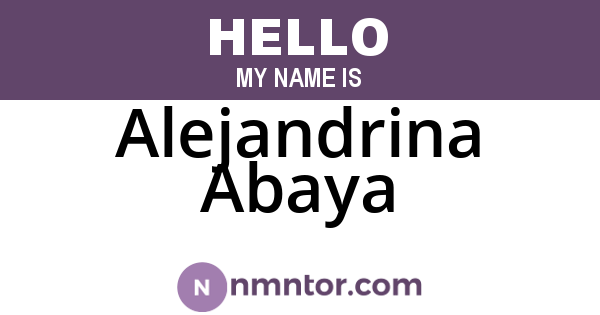 Alejandrina Abaya