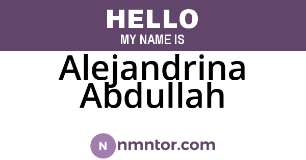 Alejandrina Abdullah