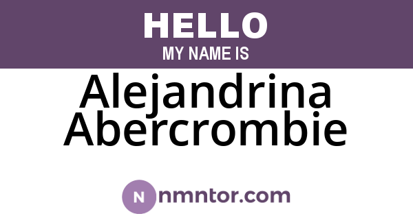 Alejandrina Abercrombie