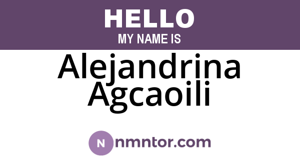 Alejandrina Agcaoili
