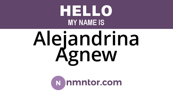 Alejandrina Agnew