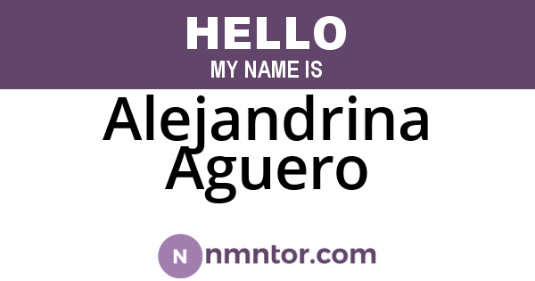 Alejandrina Aguero