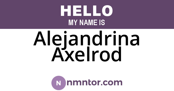 Alejandrina Axelrod