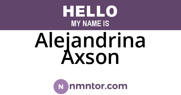 Alejandrina Axson