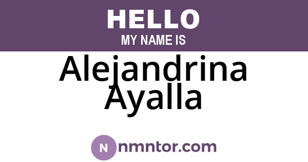 Alejandrina Ayalla