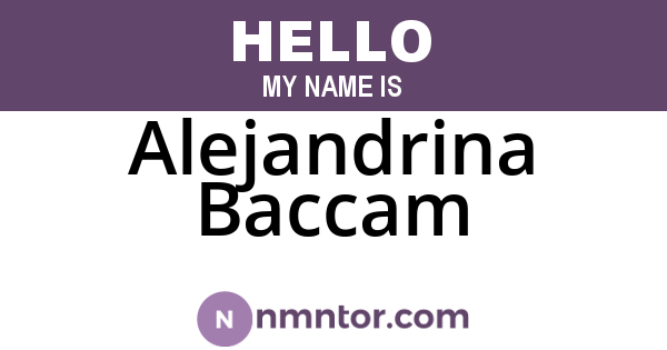 Alejandrina Baccam