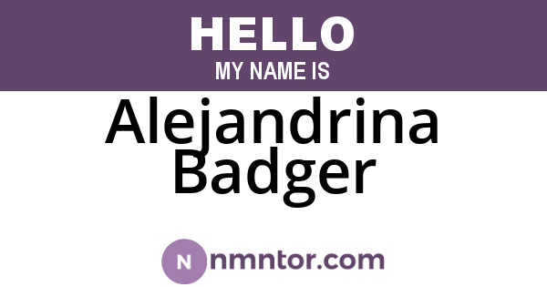 Alejandrina Badger