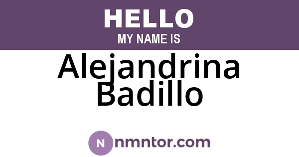 Alejandrina Badillo