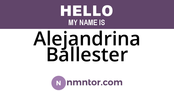 Alejandrina Ballester