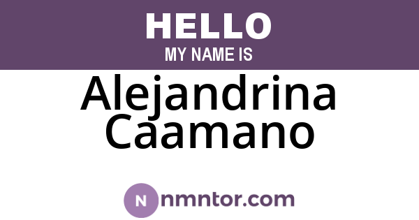 Alejandrina Caamano