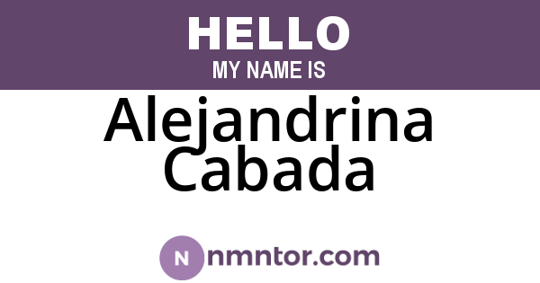 Alejandrina Cabada