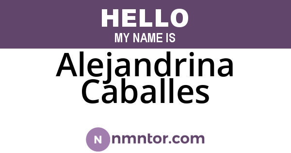 Alejandrina Caballes