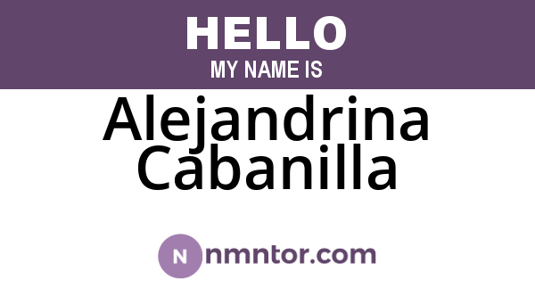 Alejandrina Cabanilla