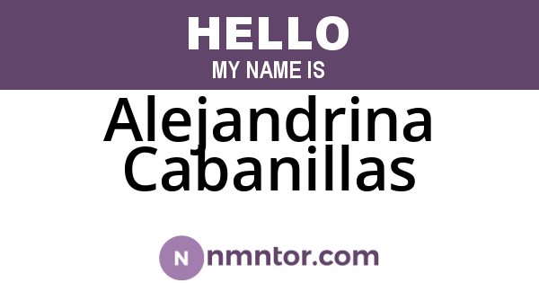Alejandrina Cabanillas