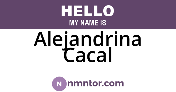 Alejandrina Cacal