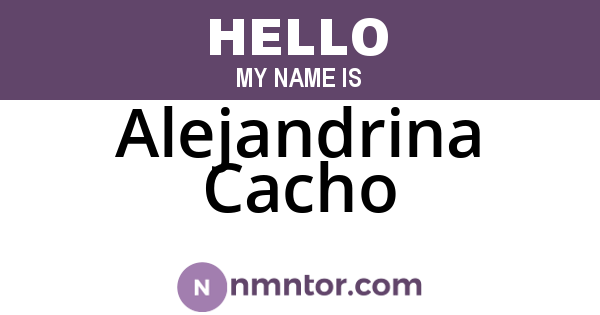 Alejandrina Cacho
