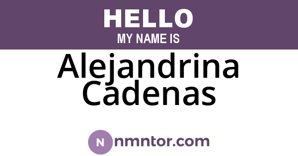 Alejandrina Cadenas