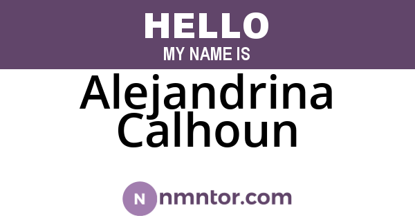 Alejandrina Calhoun