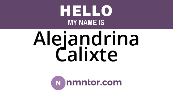 Alejandrina Calixte