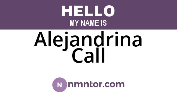 Alejandrina Call