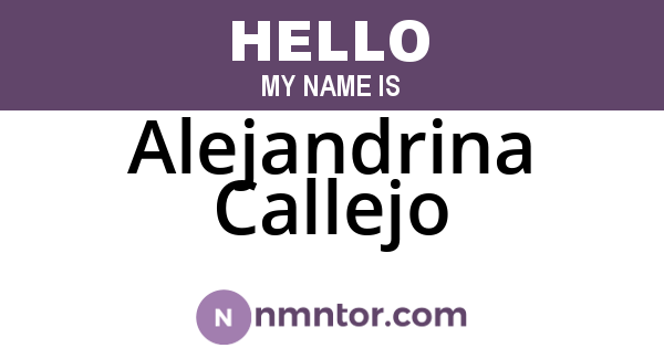 Alejandrina Callejo