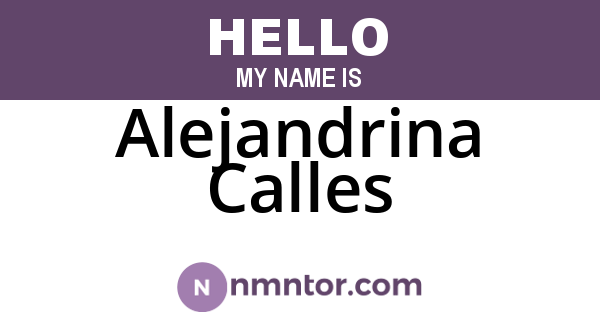 Alejandrina Calles