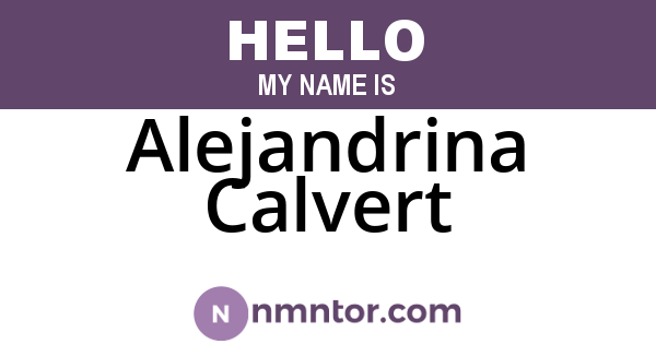 Alejandrina Calvert