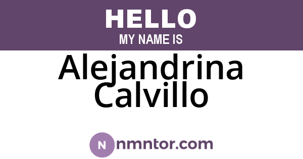Alejandrina Calvillo