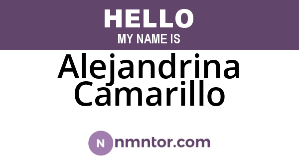 Alejandrina Camarillo