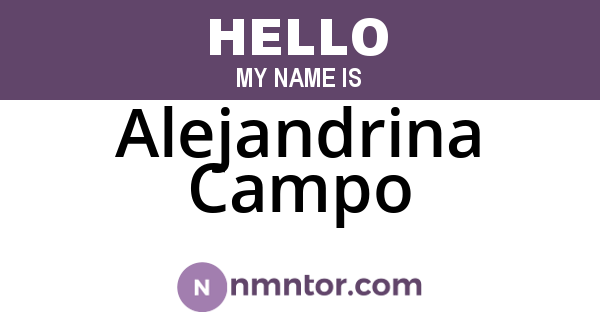 Alejandrina Campo